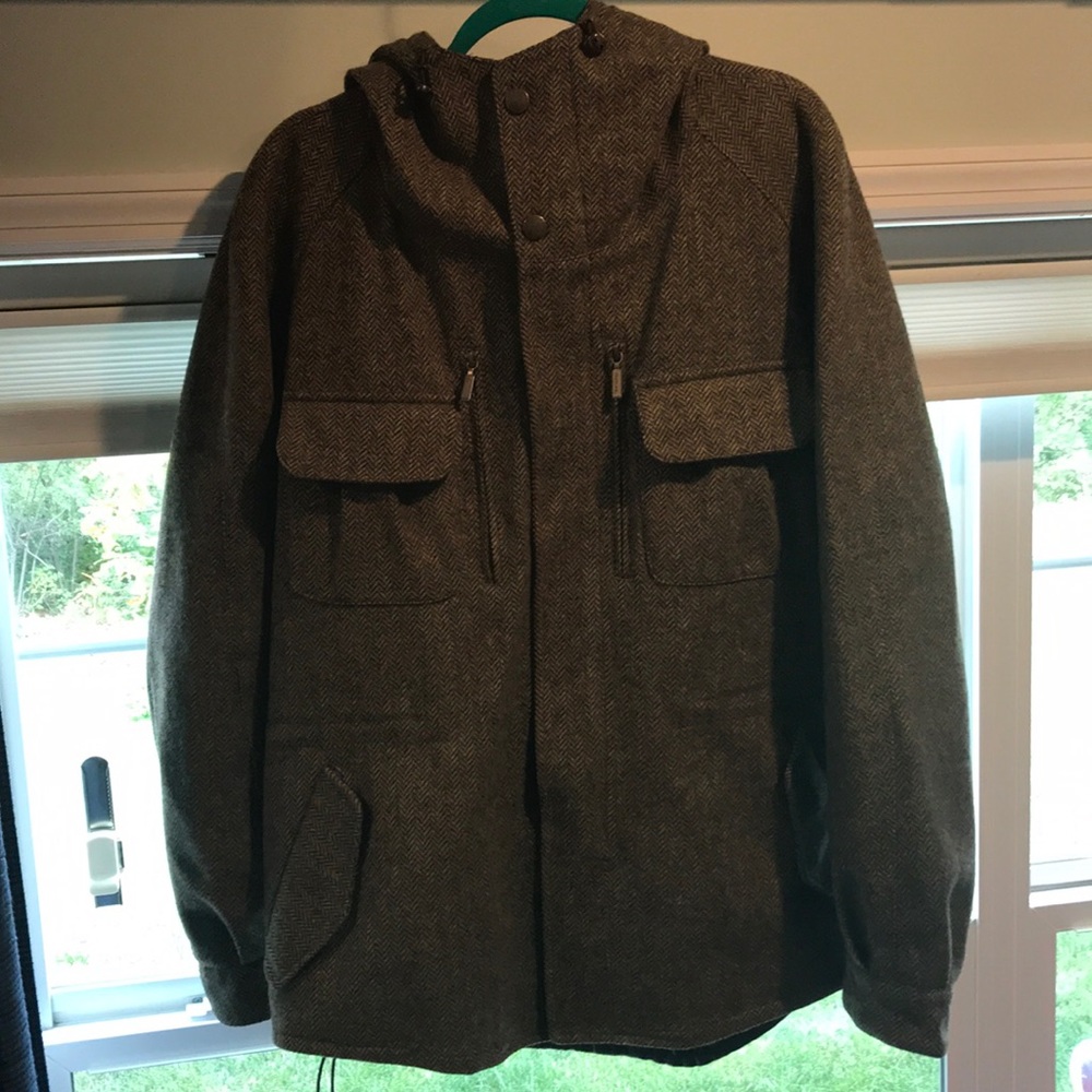 Barbour limited edition tweed/hooded wax coat